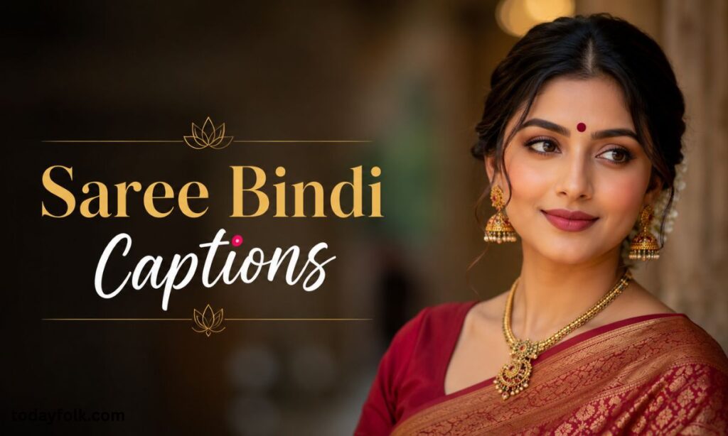Saree Bindi Captions