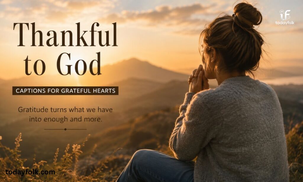 Thankful to God Captions for Grateful Hearts