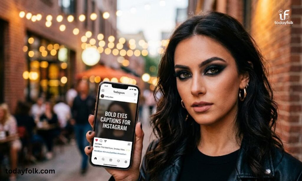 Bold Eyes Captions for Instagram With Smokey Eye Vibes
