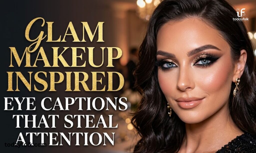 Glam Makeup Inspired Eye Captions That Steal Attention