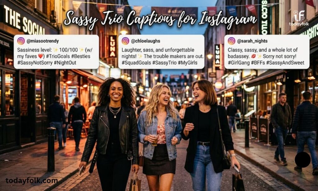 Sassy Trio Captions for Instagram