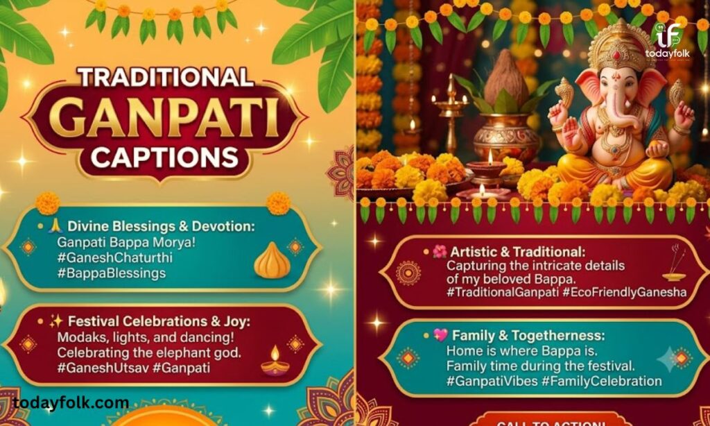 Traditional Ganpati Captions
